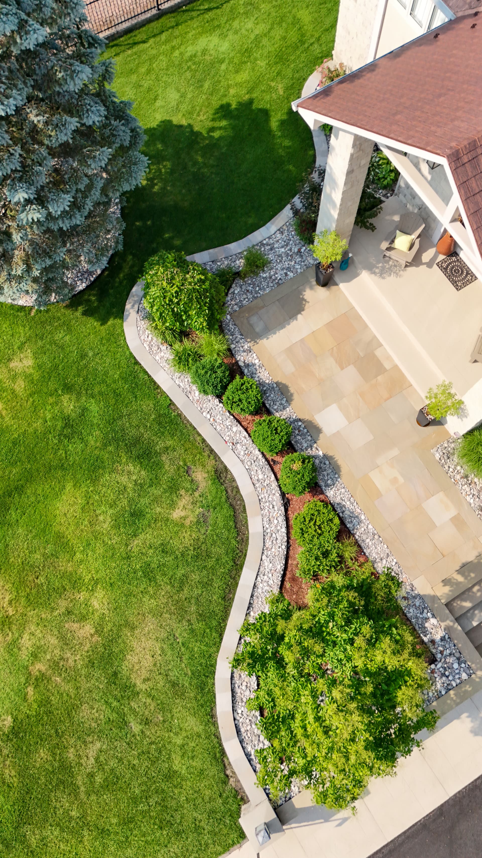 Landscaped garden designed for coastal conditions