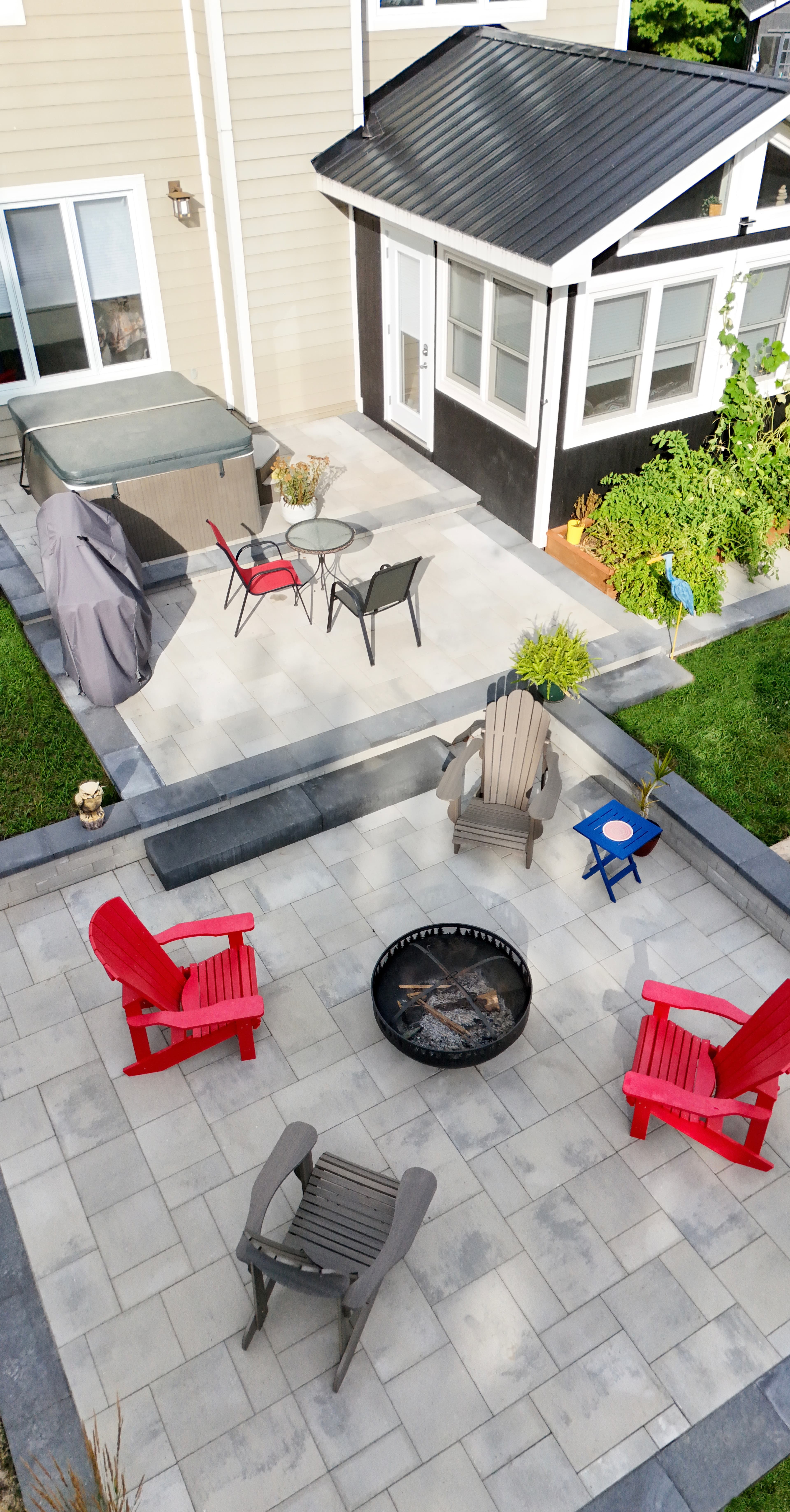 Backyard after landscaping transformation